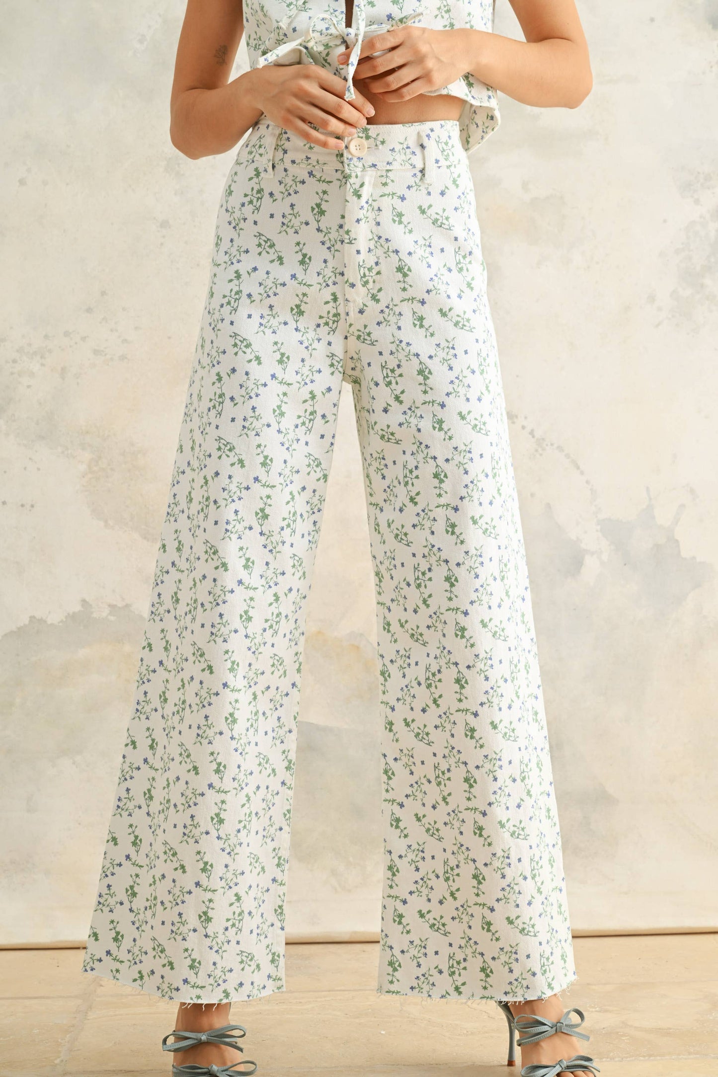 Floral Wide-Leg Pants