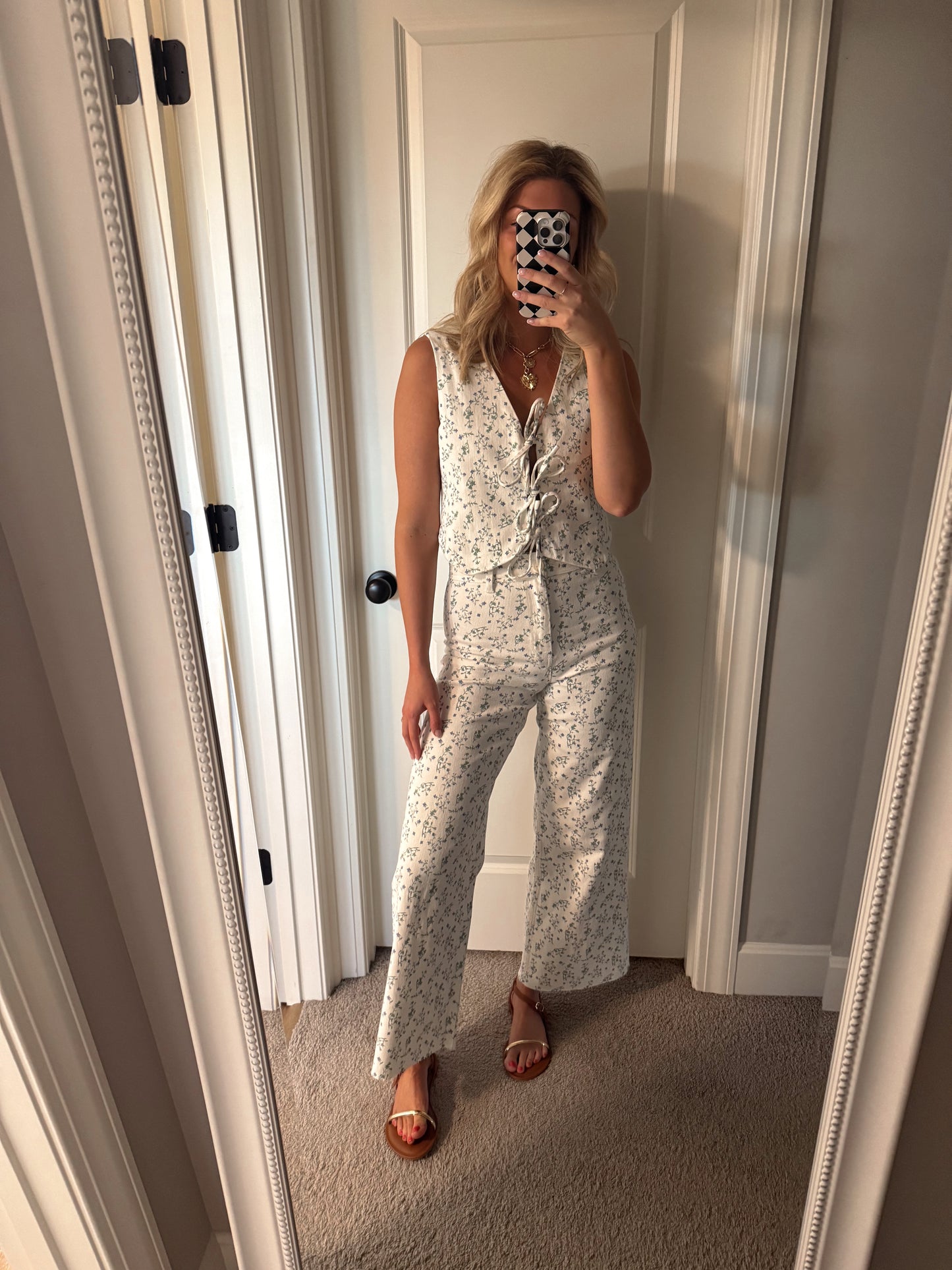 Floral Wide-Leg Pants