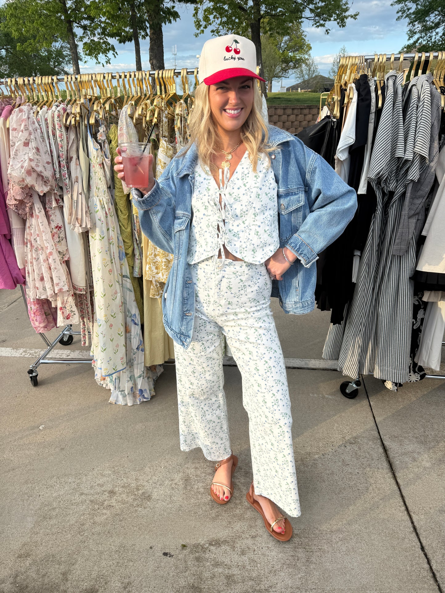 Floral Wide-Leg Pants