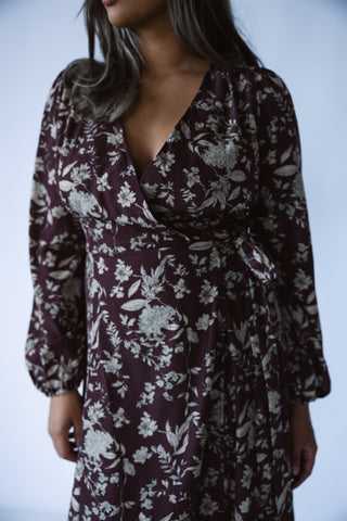 Autumn Bloom Wrap Maxi Dress - Final Sale - Ardire Collection