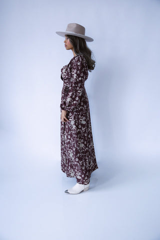 Autumn Bloom Wrap Maxi Dress - Final Sale - Ardire Collection