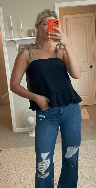 Bow Back Ruffle Top - Final Sale - Ardire Collection