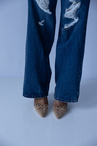 Bow Pointed Mules - Final Sale - Ardire Collection