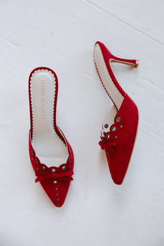 Bow Pointed Mules - Final Sale - Ardire Collection