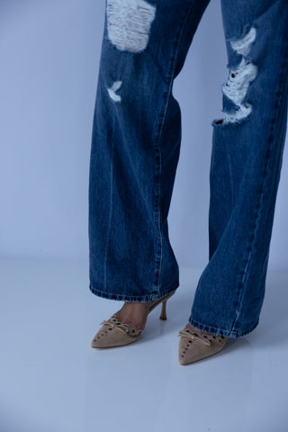 Bow Pointed Mules - Final Sale - Ardire Collection