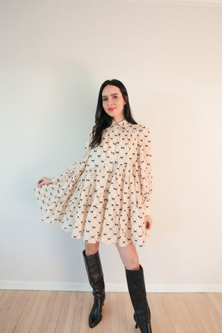 Bow - Tied Bliss Smock Dress - Final Sale - Ardire Collection