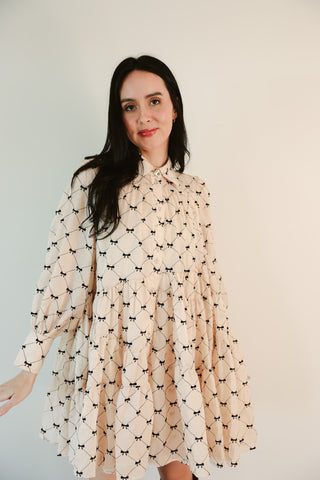 Bow - Tied Bliss Smock Dress - Final Sale - Ardire Collection