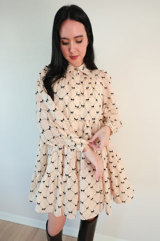 Bow - Tied Bliss Smock Dress - Final Sale - Ardire Collection