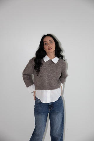 Classic Layered Cable - Knit Sweater - Final Sale - Ardire Collection