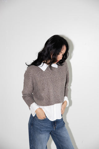 Classic Layered Cable - Knit Sweater - Final Sale - Ardire Collection