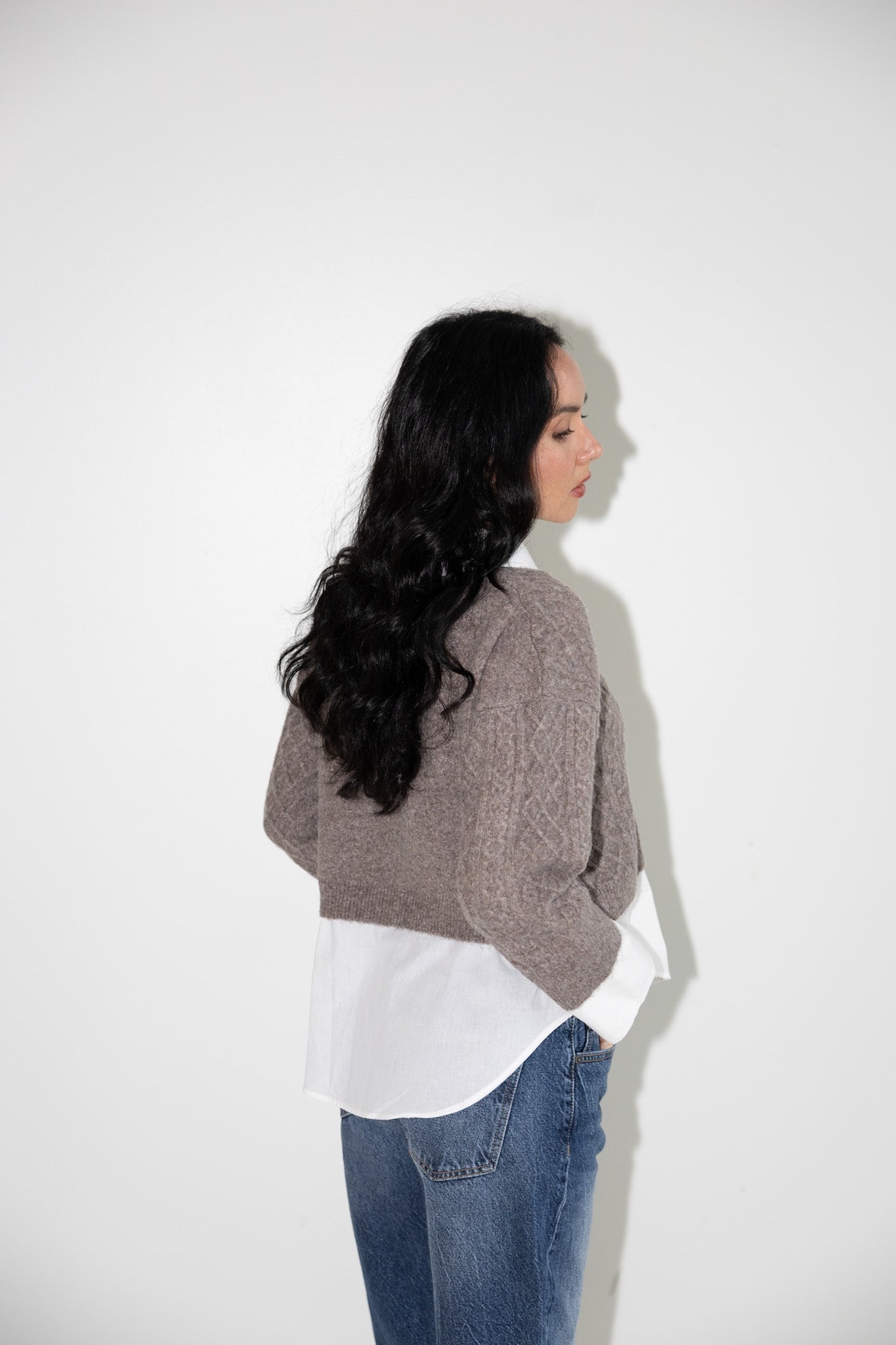 Classic Layered Cable - Knit Sweater - Final Sale - Ardire Collection