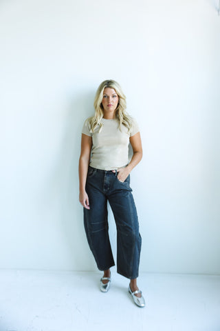 Classic Ribbed Knit Tee - Ardire Collection