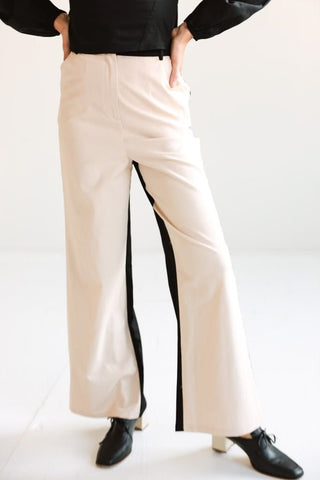Contrast Stripe Wide - Leg Trousers - Final Sale - Ardire Collection