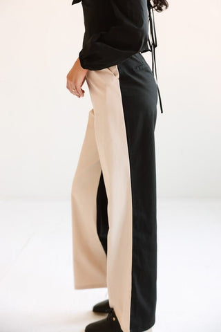 Contrast Stripe Wide - Leg Trousers - Final Sale - Ardire Collection