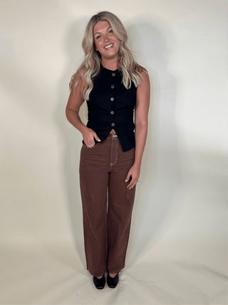 Day to Night Button Down Vest - Final Sale - Ardire Collection