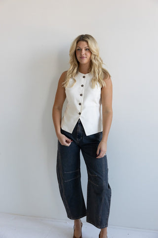 Day to Night Button Down Vest - Final Sale - Ardire Collection