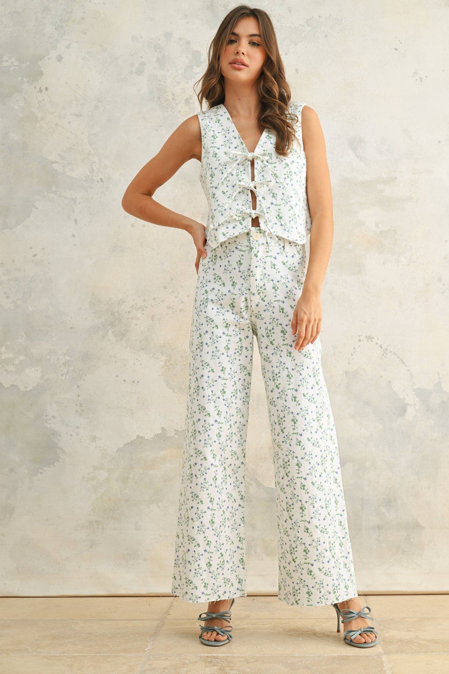 Floral Wide-Leg Pants