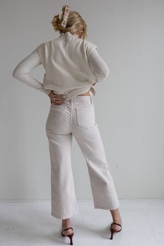 Ecru Relaxed Fit Denim - Final Sale - Ardire Collection