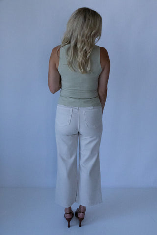 Ecru Relaxed Fit Denim - Final Sale - Ardire Collection