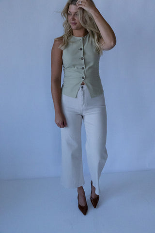 Ecru Relaxed Fit Denim - Final Sale - Ardire Collection