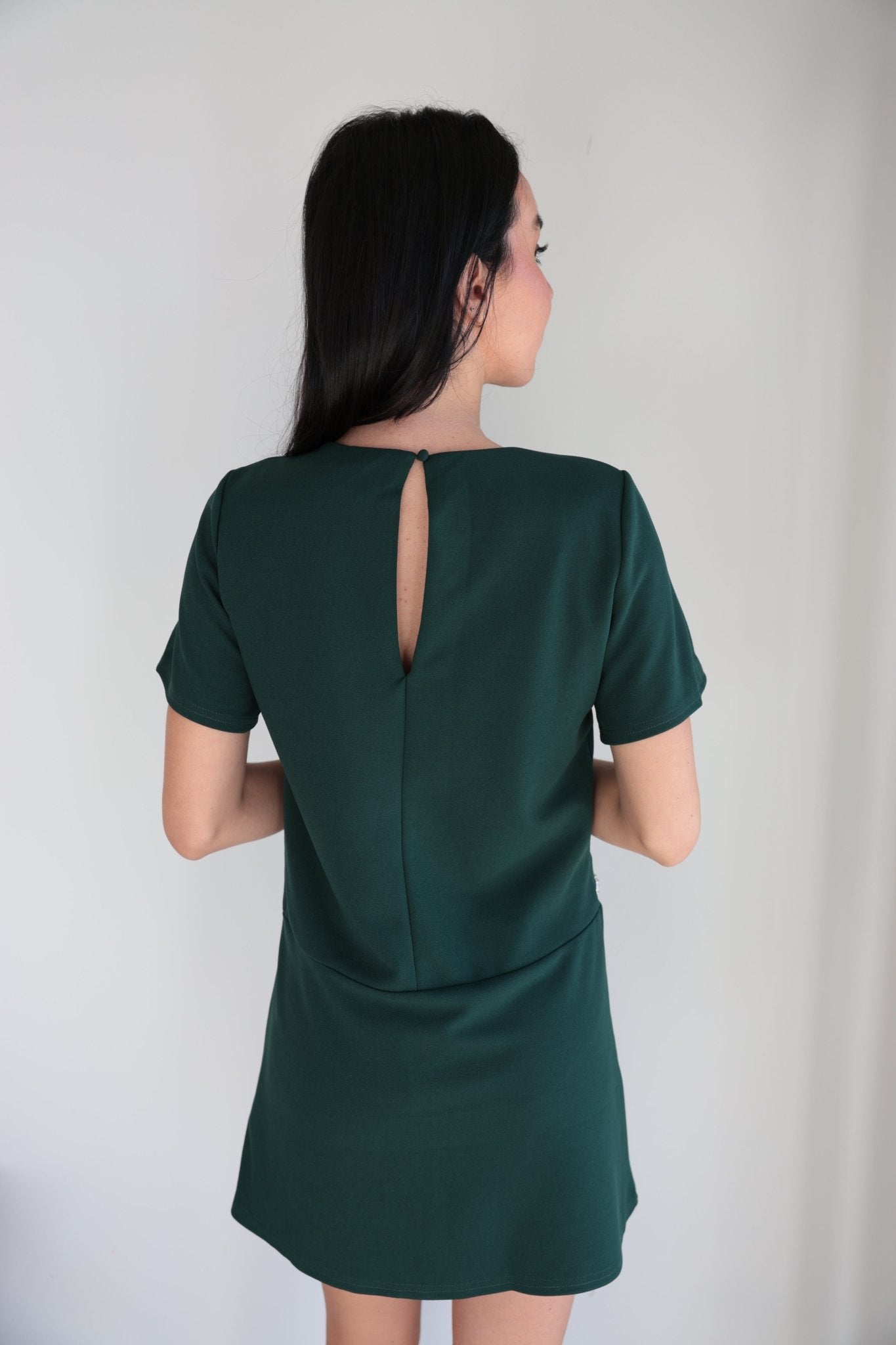 Emerald Glam Rhinestone - Bow Mini Dress - Final Sale - Ardire Collection