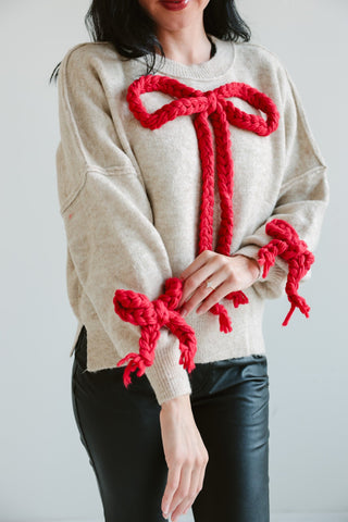Festive Bow - Accent Sweater - Final Sale - Ardire Collection