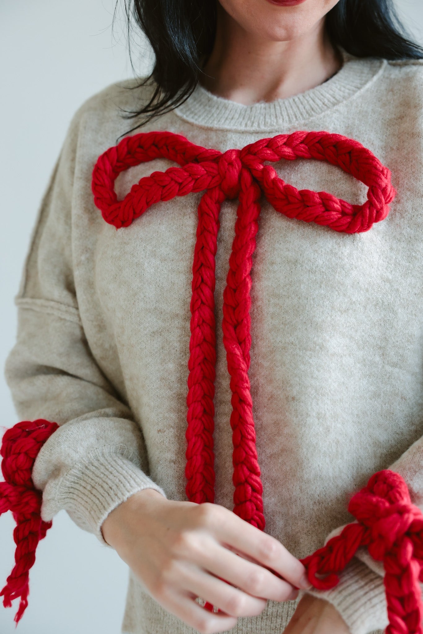 Festive Bow - Accent Sweater - Final Sale - Ardire Collection