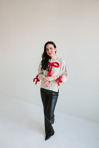 Festive Bow - Accent Sweater - Final Sale - Ardire Collection
