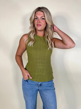 High Neck Knit Tank - Final Sale - Ardire Collection