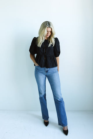 High - Waisted Staple Straight Jeans - Ardire Collection