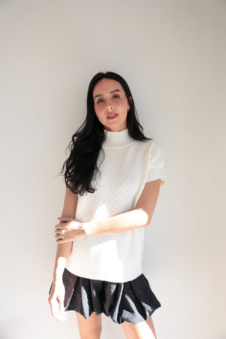 Luxe Texture Mock Neck Sweater - Final Sale - Ardire Collection