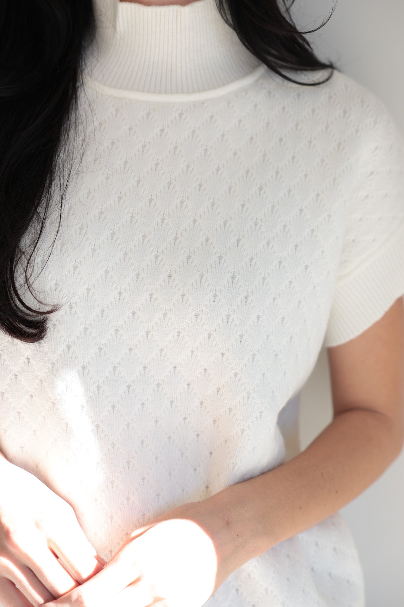 Luxe Texture Mock Neck Sweater - Final Sale - Ardire Collection