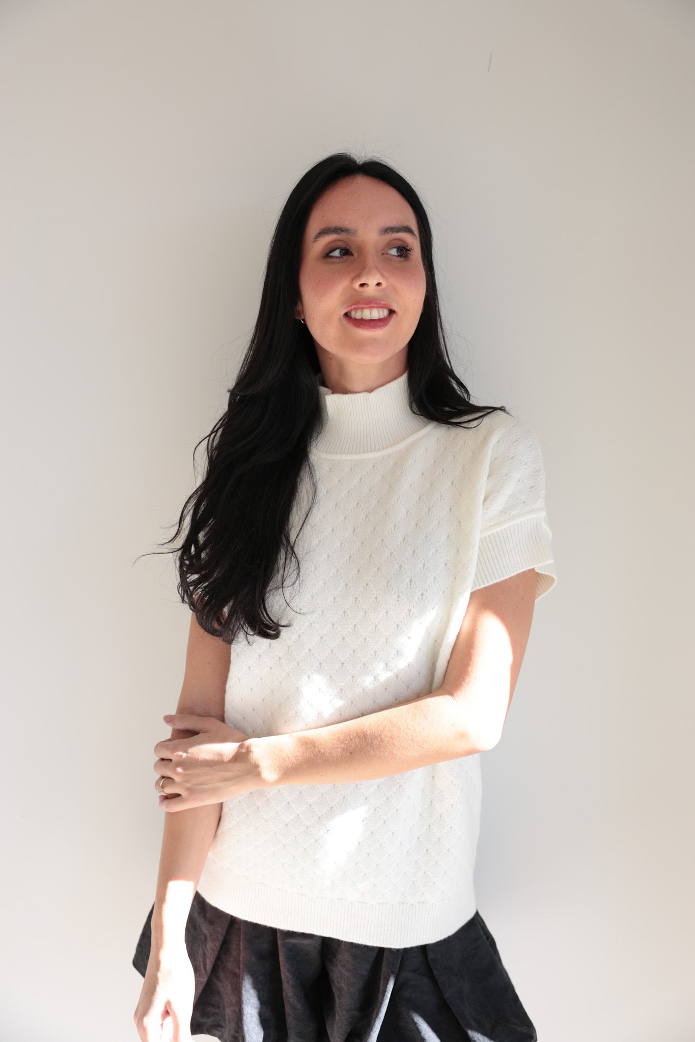 Luxe Texture Mock Neck Sweater - Final Sale - Ardire Collection