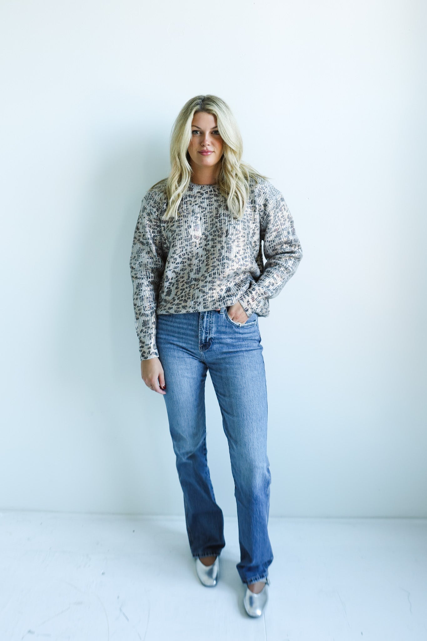 Metallic Animal - Print Sweater - Final Sale - Ardire Collection