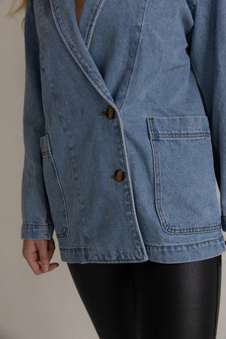 Oversized Denim Blazer - Final Sale - Ardire Collection