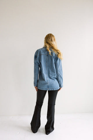 Oversized Denim Blazer - Final Sale - Ardire Collection