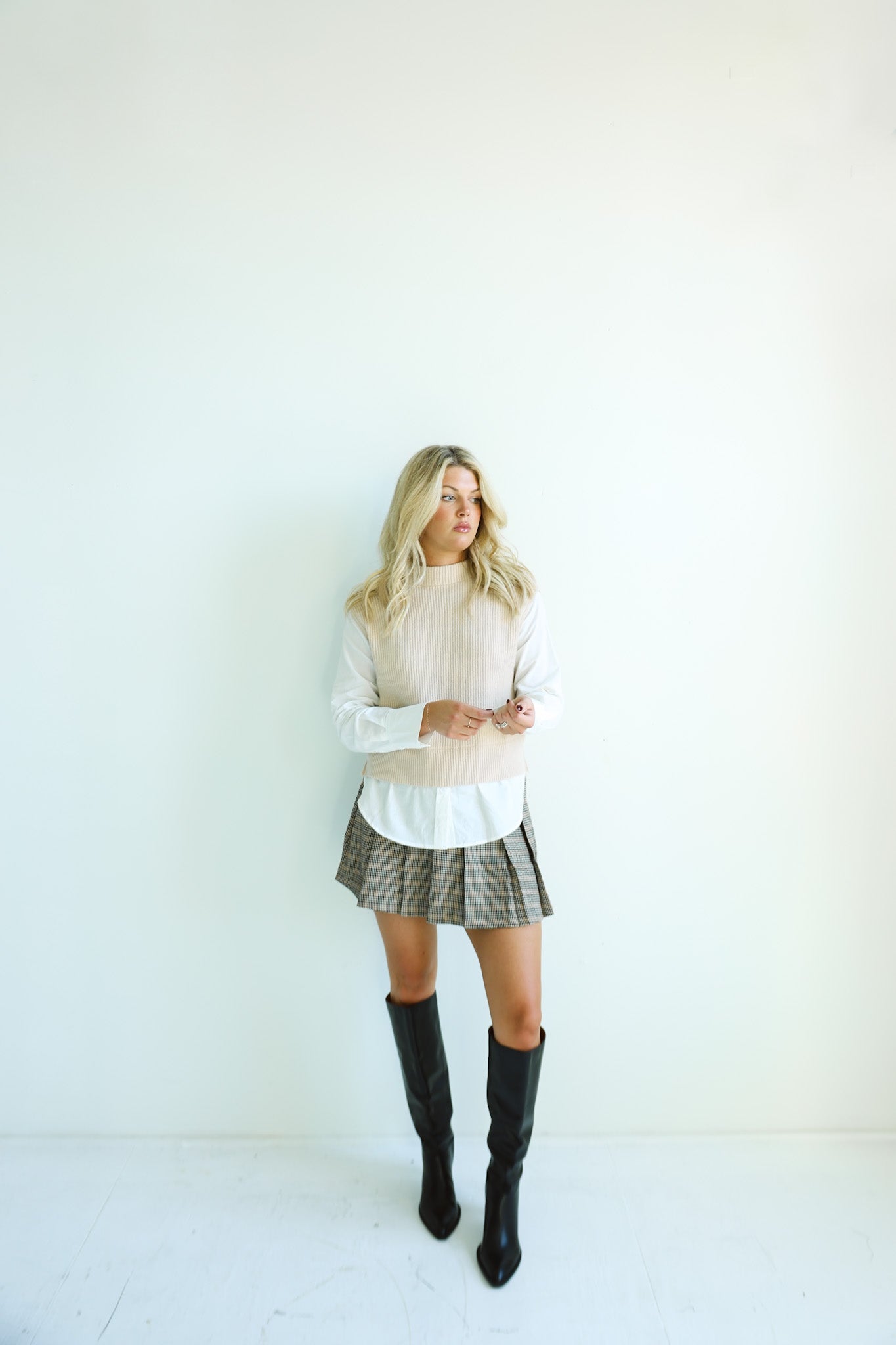 Pleated Plaid Mini Skirt - Final Sale - Ardire Collection
