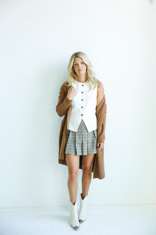 Pleated Plaid Mini Skirt - Final Sale - Ardire Collection
