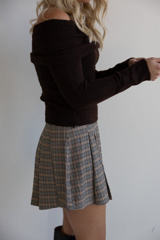 Pleated Plaid Mini Skirt - Final Sale - Ardire Collection