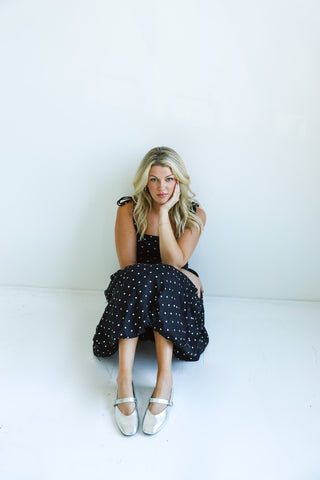 Starry Night Polka Dot Midi Dress - Final Sale - Ardire Collection