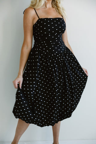 Starry Night Polka Dot Midi Dress - Final Sale - Ardire Collection