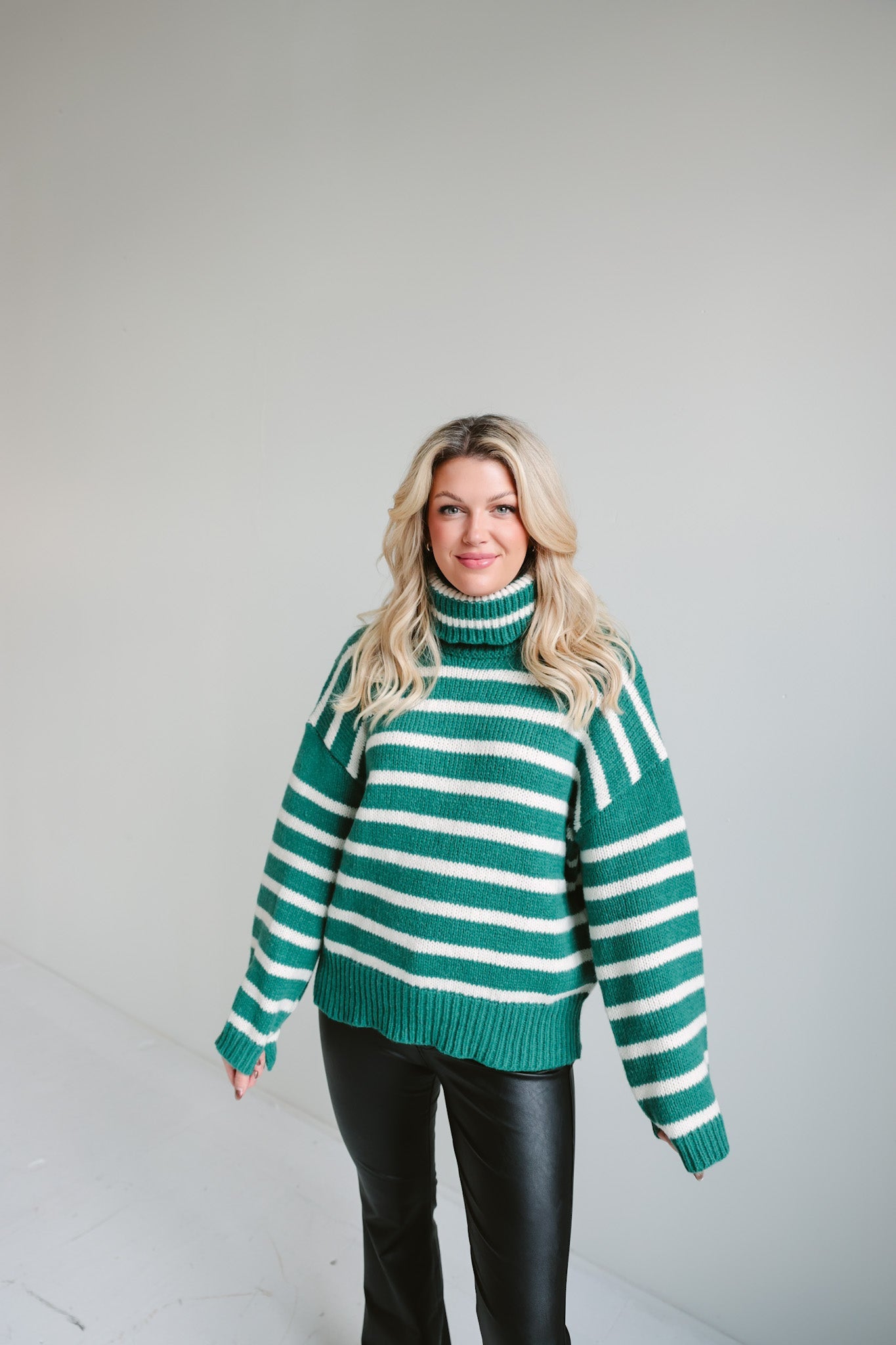 Striped Turtleneck Sweater - Final Sale - Ardire Collection