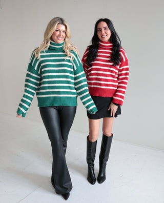 Striped Turtleneck Sweater - Final Sale - Ardire Collection