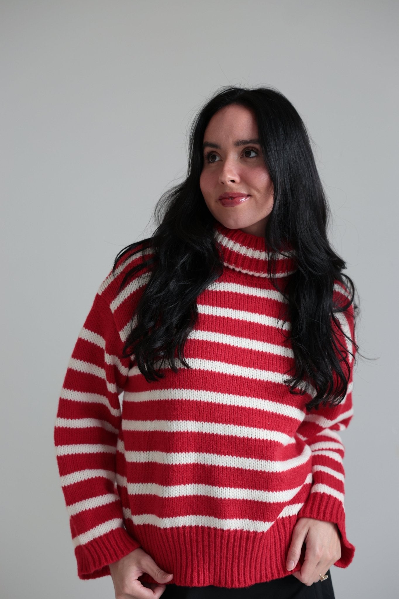 Striped Turtleneck Sweater - Final Sale - Ardire Collection