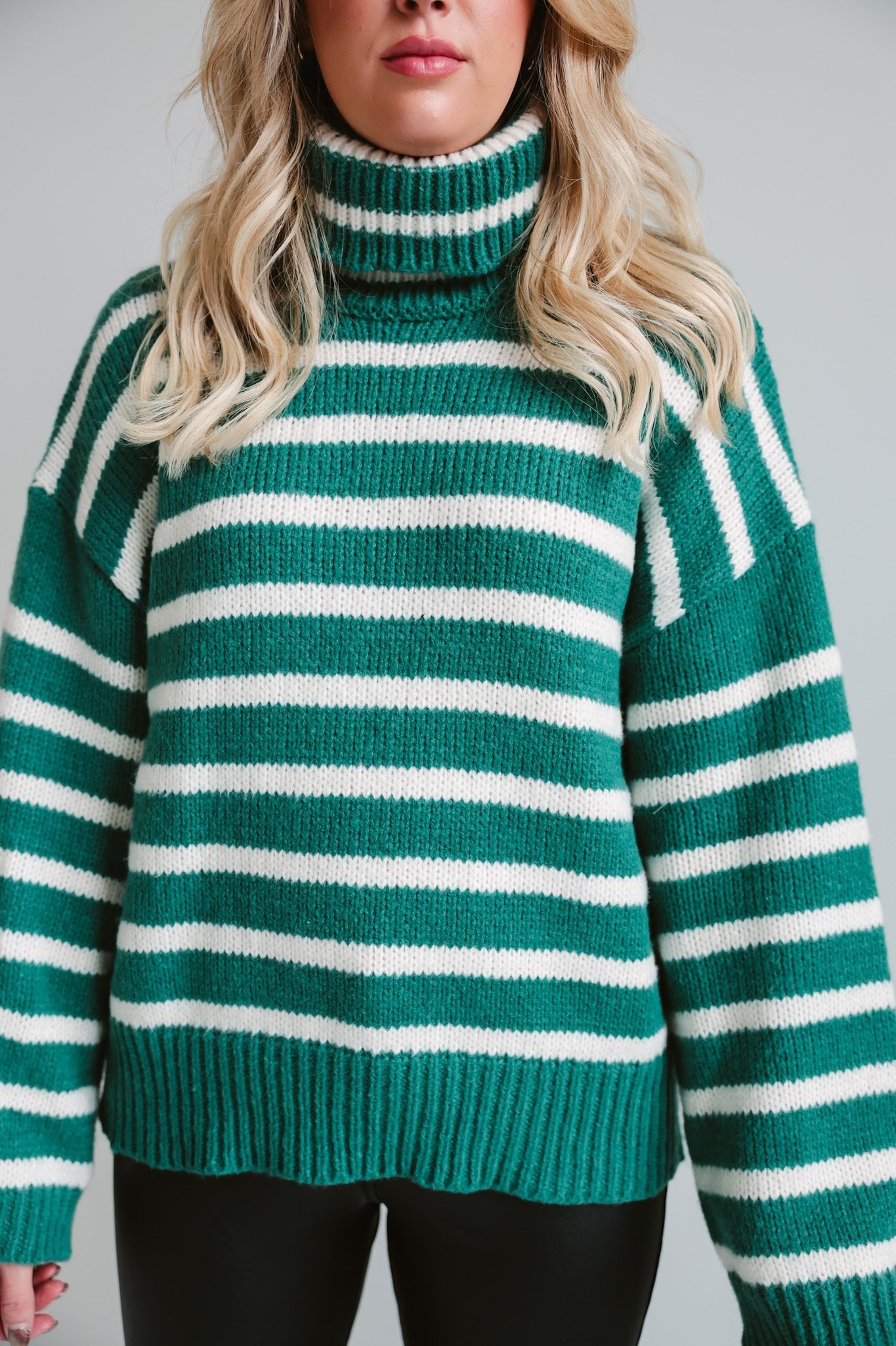 Striped Turtleneck Sweater - Final Sale - Ardire Collection