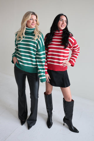 Striped Turtleneck Sweater - Final Sale - Ardire Collection