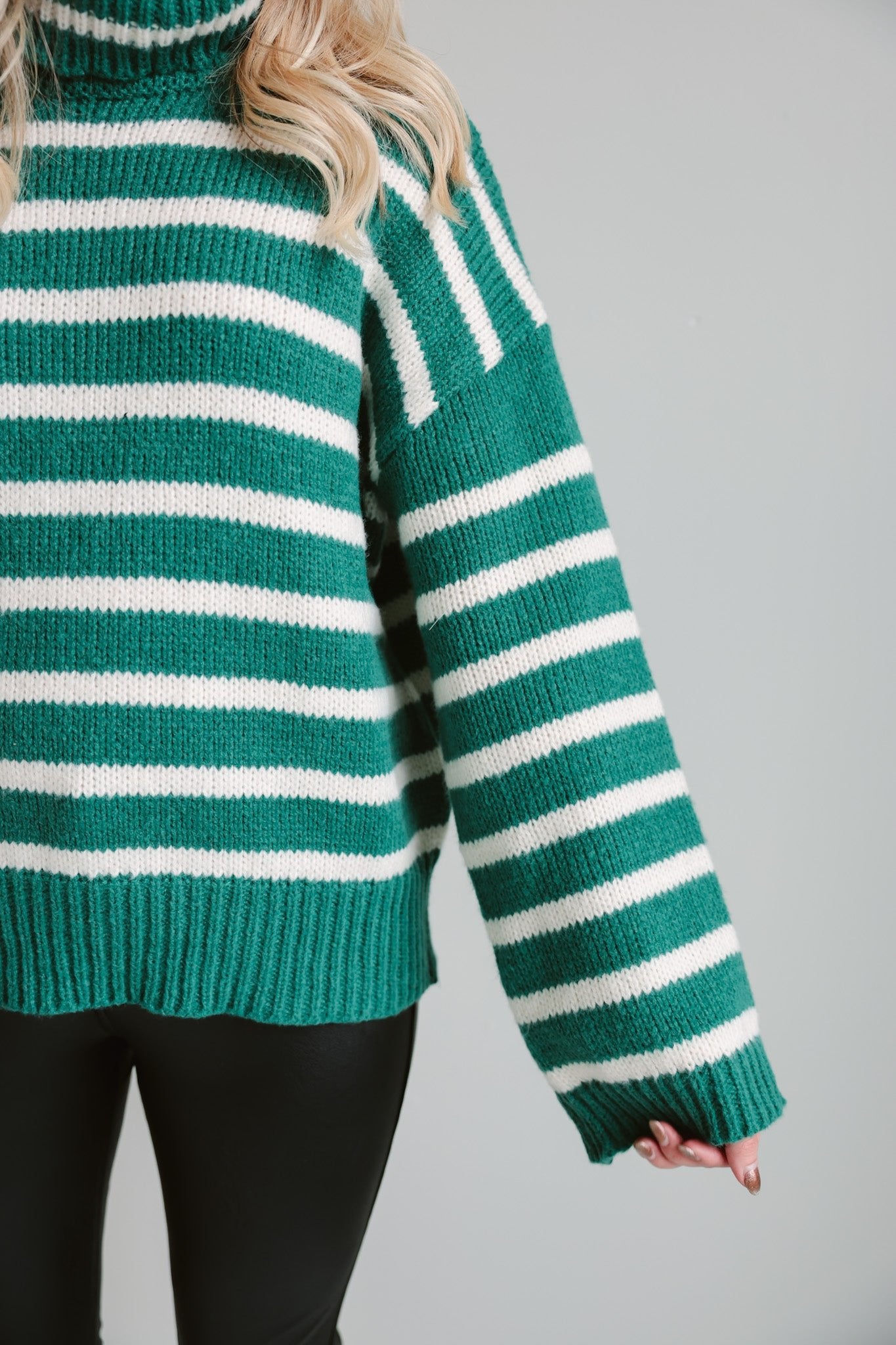 Striped Turtleneck Sweater - Final Sale - Ardire Collection