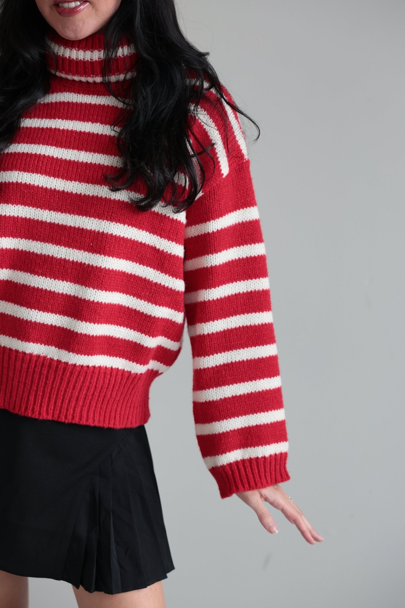 Striped Turtleneck Sweater - Final Sale - Ardire Collection