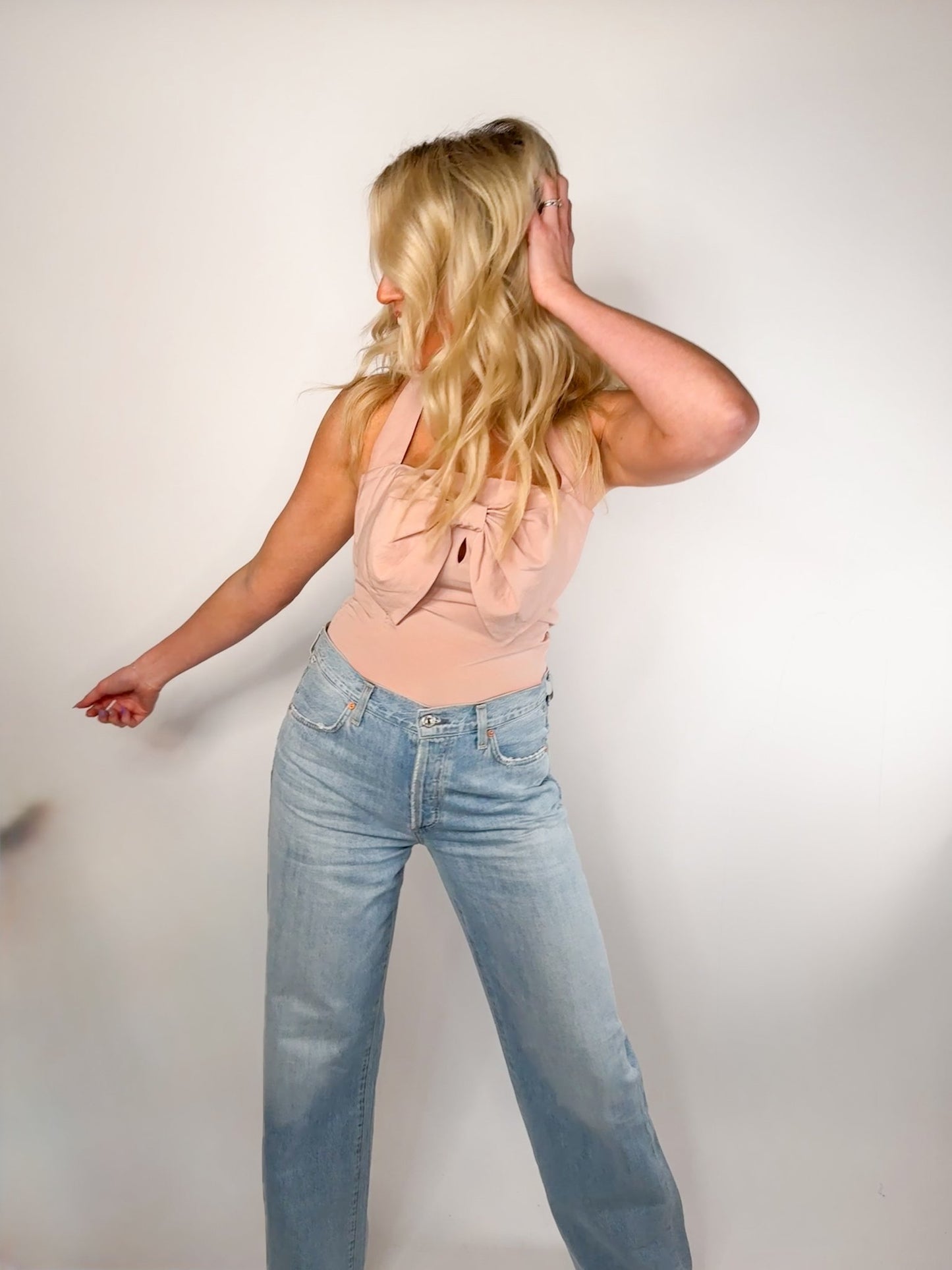 The Blush Bow Halter Top - Ardire Collection