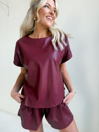 The Bordeaux Faux Leather Set - Ardire Collection